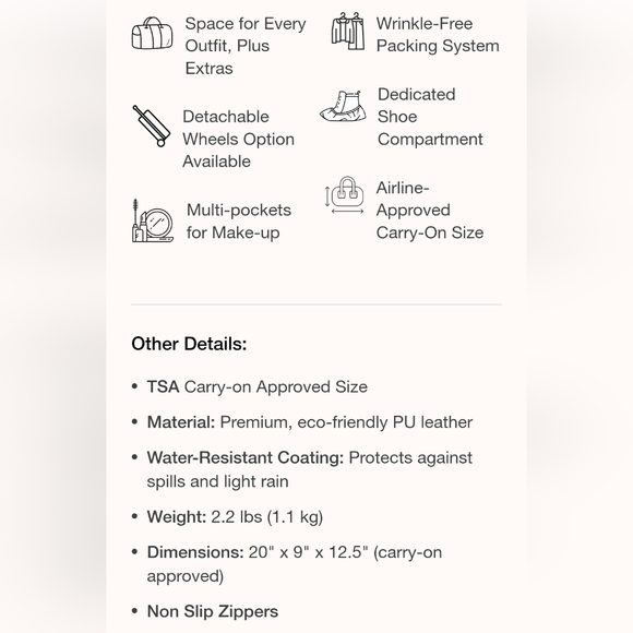 Luhxe Travel Bag 2.0 Roller Addition In Charcoal - Picture 4 of 6
